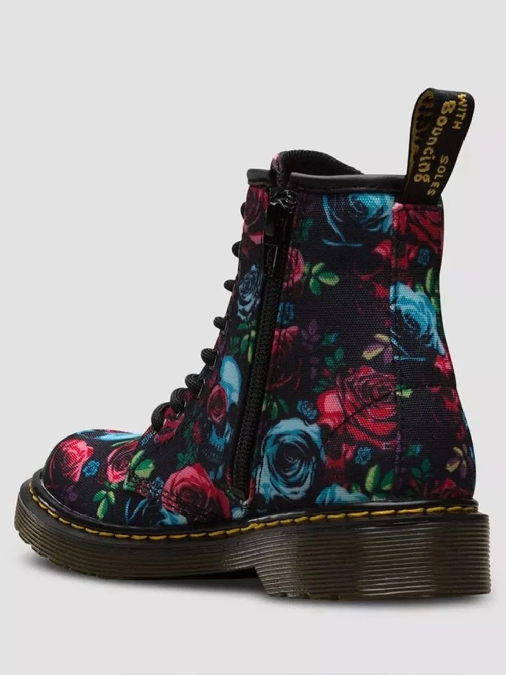 Dr. Martens Junior 1460 Rose Red & Blue  Skull Print